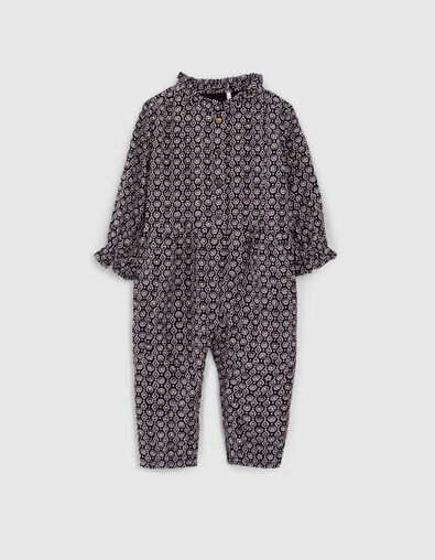 Combi longue noire imprimé rock Ecovero® bébé fille - IKKS