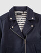 Cardigan navy lurex esprit motard fille-2
