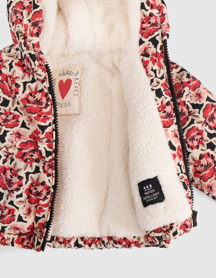 Doudoune noire imprimé maxi roses bébé fille-6 Doudoune noire imprimé maxi roses bébé fille-6
