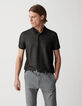 Men’s grey SEAWOOL® semi-plain knit polo shirt-2