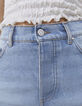 Shorts vaqueros de tiro alto bordes sin rematar mujer-4