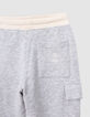 Jogging BATTLE gris ceinture contrastée garçon-7