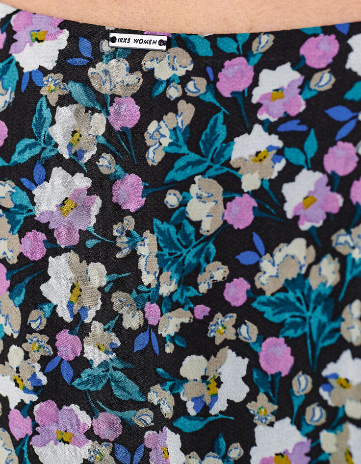 Midi jurk in viscose print bloemen dames-5