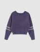 Jersey violeta cropped punto ni&ntilde;a-4
