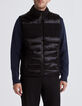 Men&rsquo;s black mixed fabric IKKS x DUVILLARD bodywarmer-2