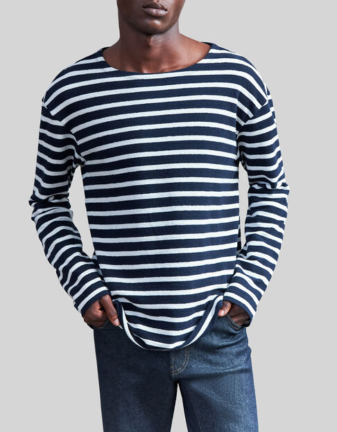 Men’s long-sleeve sailor-stripe T-shirt - IKKS