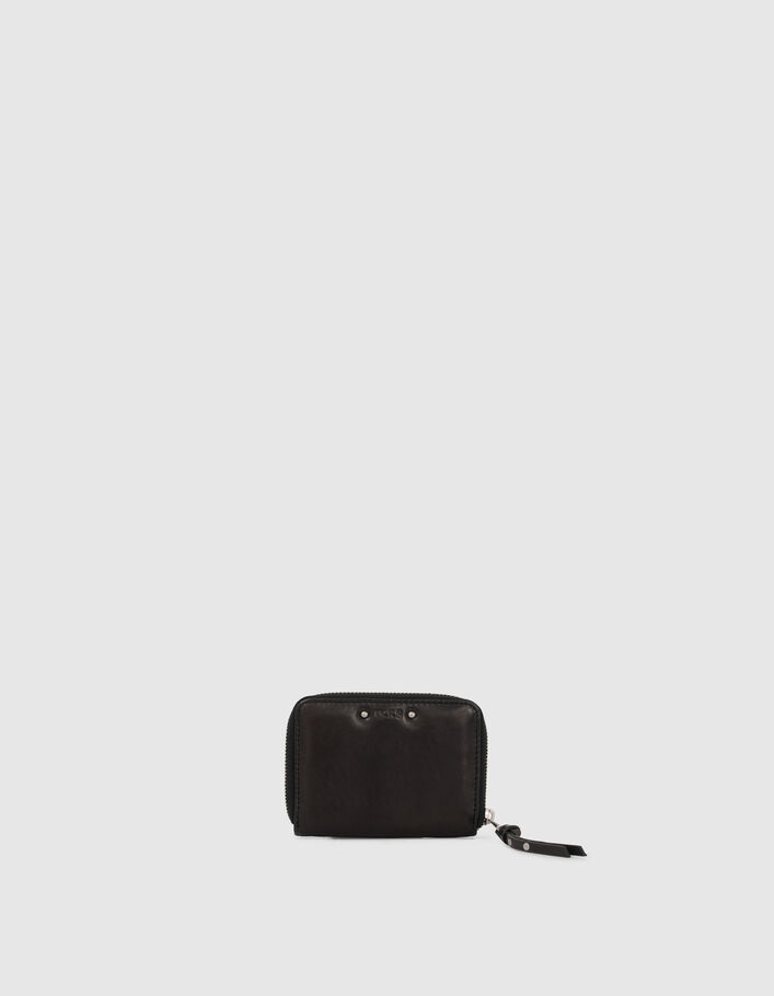 Cartera 1140 mini Compagnon negro cuero mujer - IKKS