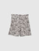 Shorts paper bag blanco fluidos Ecovero® corazones niña-3