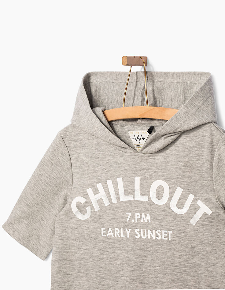 Robe-sweat gris chiné moyen CHILLOUT fille-3