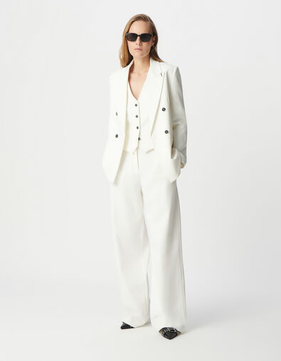 Veste de tailleur blanche coupe large maille Milano Femme - IKKS
