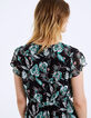 Vestido recto de crepé viscosa estampado floral -5