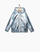 Coupe-vent silver blue déperlant à capuche fille-3