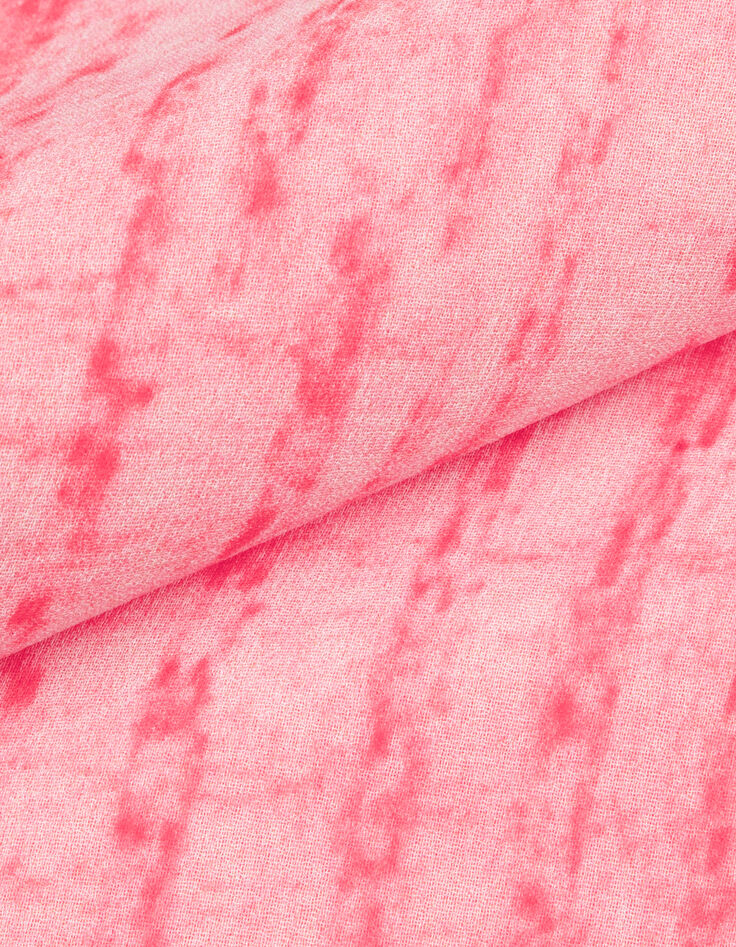Robe longue rose motif rayures floues Femme-9