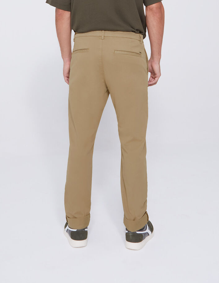 Beige Slim-Herrenchinohose-3