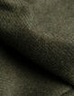 Women’s khaki long pea coat with engraved buttons-8