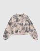 Cropped sweater wit en zwart tie and dye meisjes-1