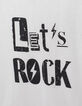 Tee-shirt en coton blanc visuel message rock noir femme-3