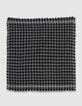 Women’s grey check square scarf-1