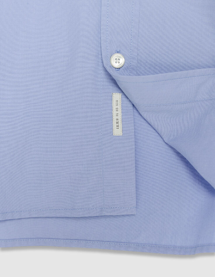 Camisa suelta azul algod&oacute;n org&aacute;nico Hombre-8