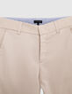 Bermuda de costume cérémonie beige garçon-2