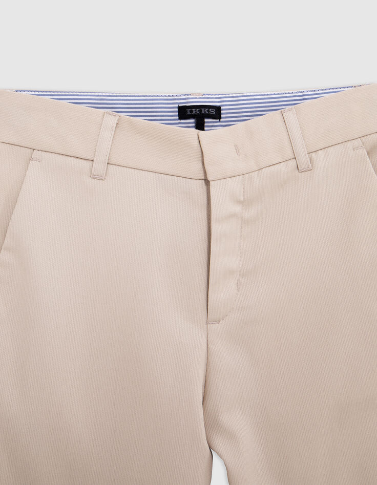 Bermuda de costume cérémonie beige garçon-2