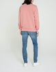 Sweat corail en molleton blanchi Homme-3