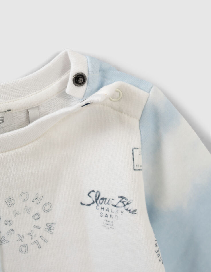 Witte sweater tie and dye-print babyjongens-4
