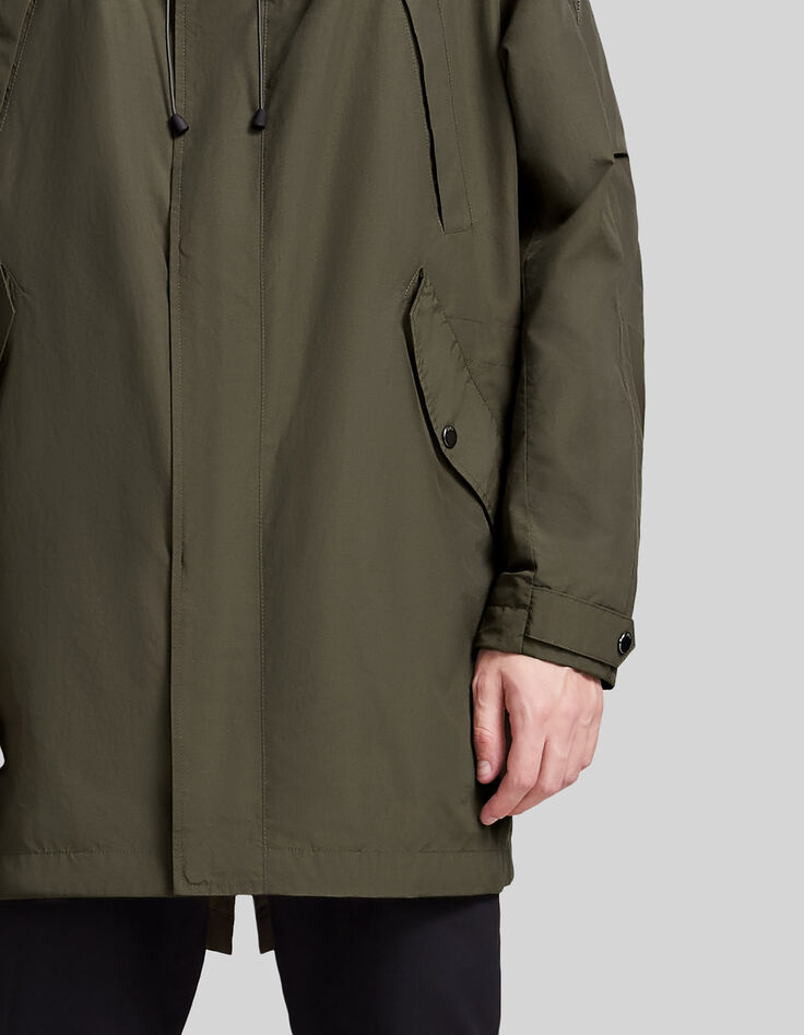 Parka kaki nylon fa&ccedil;on parachute Homme-6