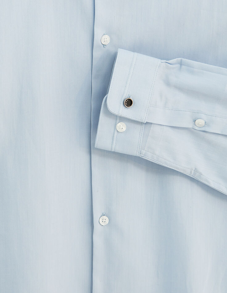 Chemise regular bleu ciel anti-tâche Homme-4