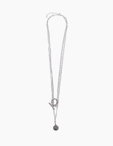 Women’s skeleton medallion multi-strand long necklace - IKKS