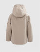 Boys’ beige parka with heat-sealed seams-3