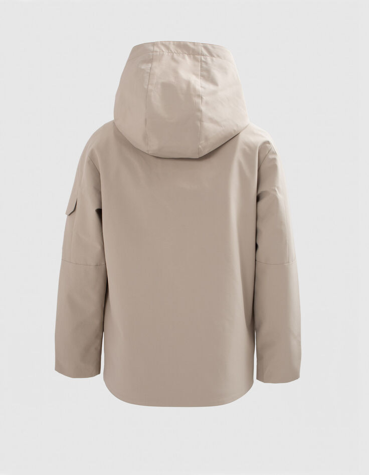 Boys’ beige parka with heat-sealed seams-3