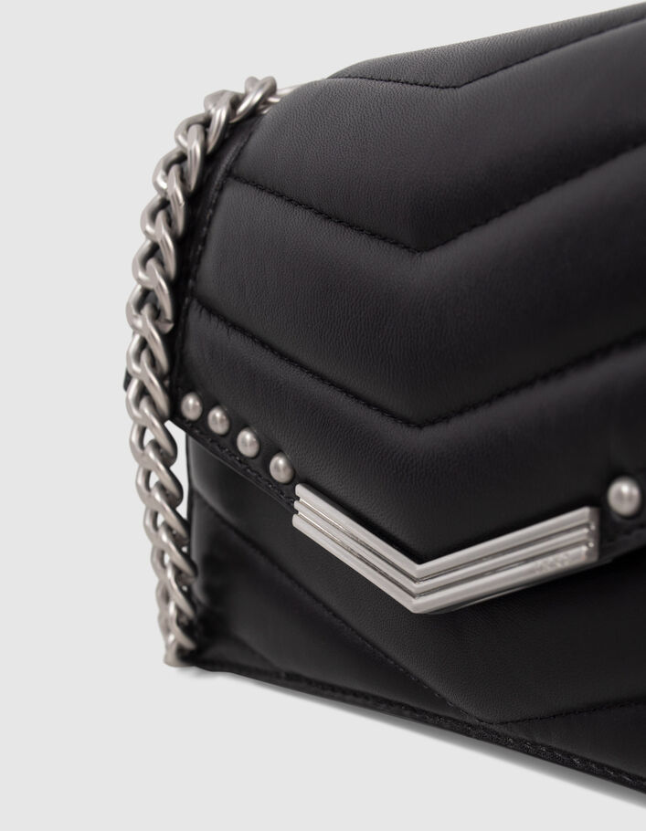 Women’s black studded leather THE 1 Rock bag Size S - IKKS