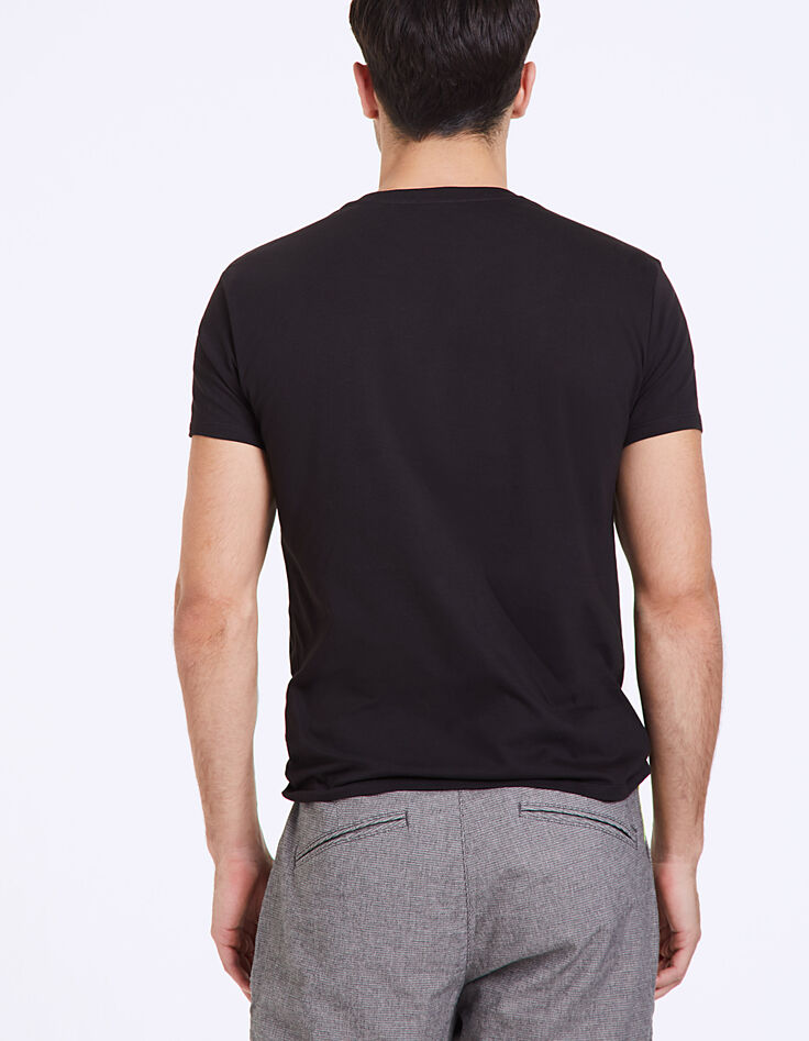 Camiseta negra dibujo palmera Hombre-3 Camiseta negra dibujo palmera Hombre-3