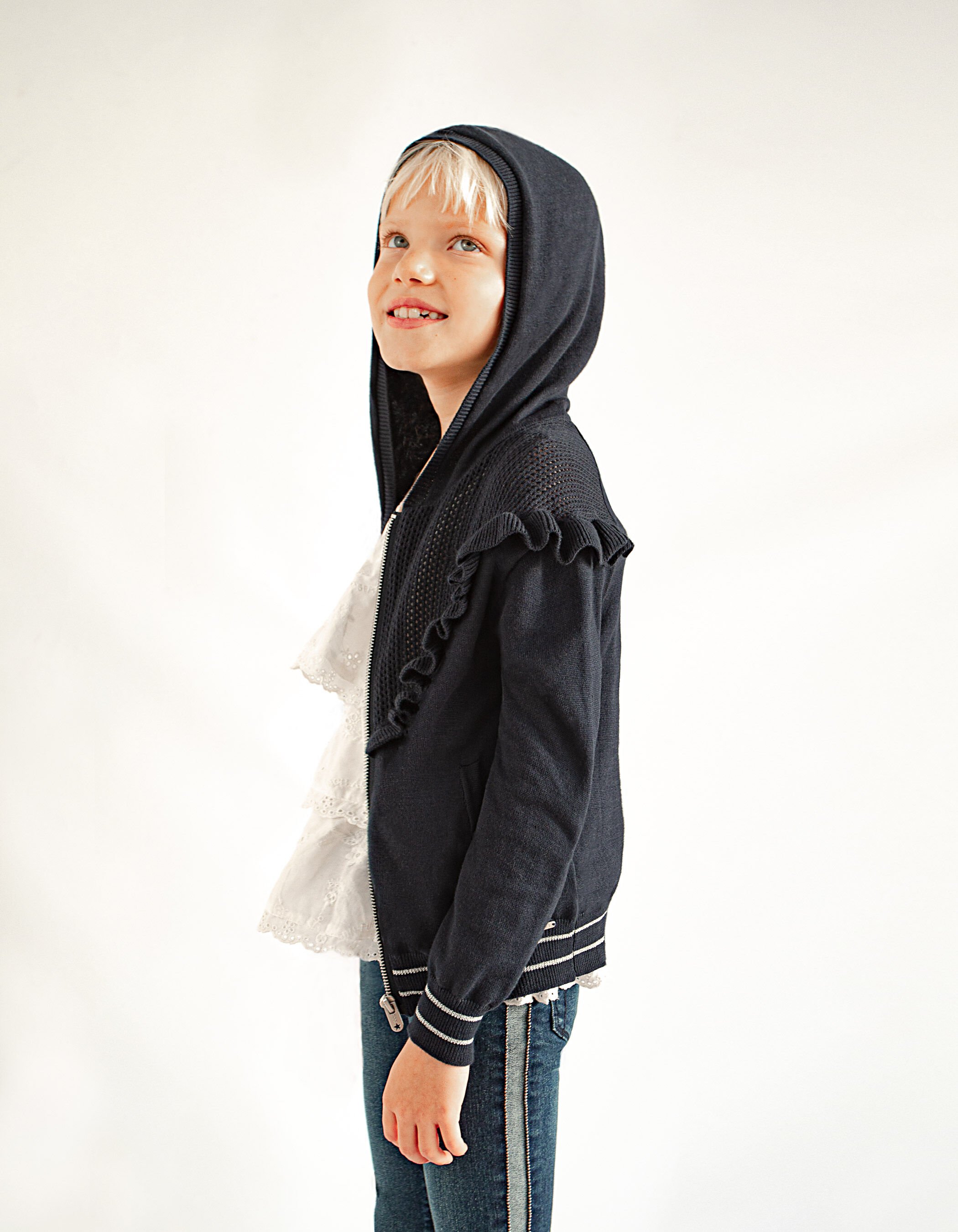 Girls sales ruffle cardigan