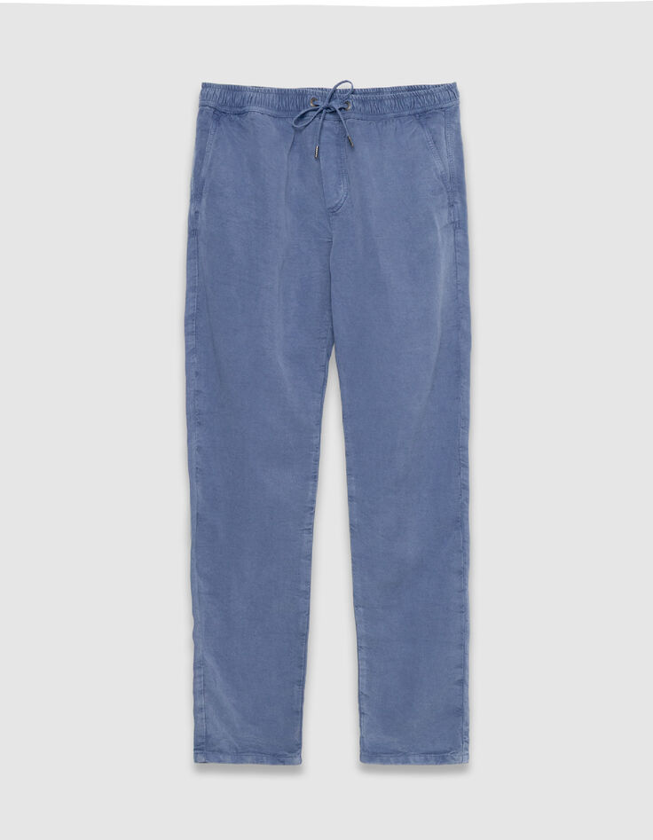 Jogpant comfort bleu taille &eacute;lastiqu&eacute;e Homme-6