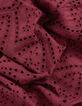 Robe longue bordeaux broderie anglaise ouverture dos Femme-8