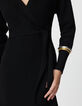 Long belted knit dress for women-5