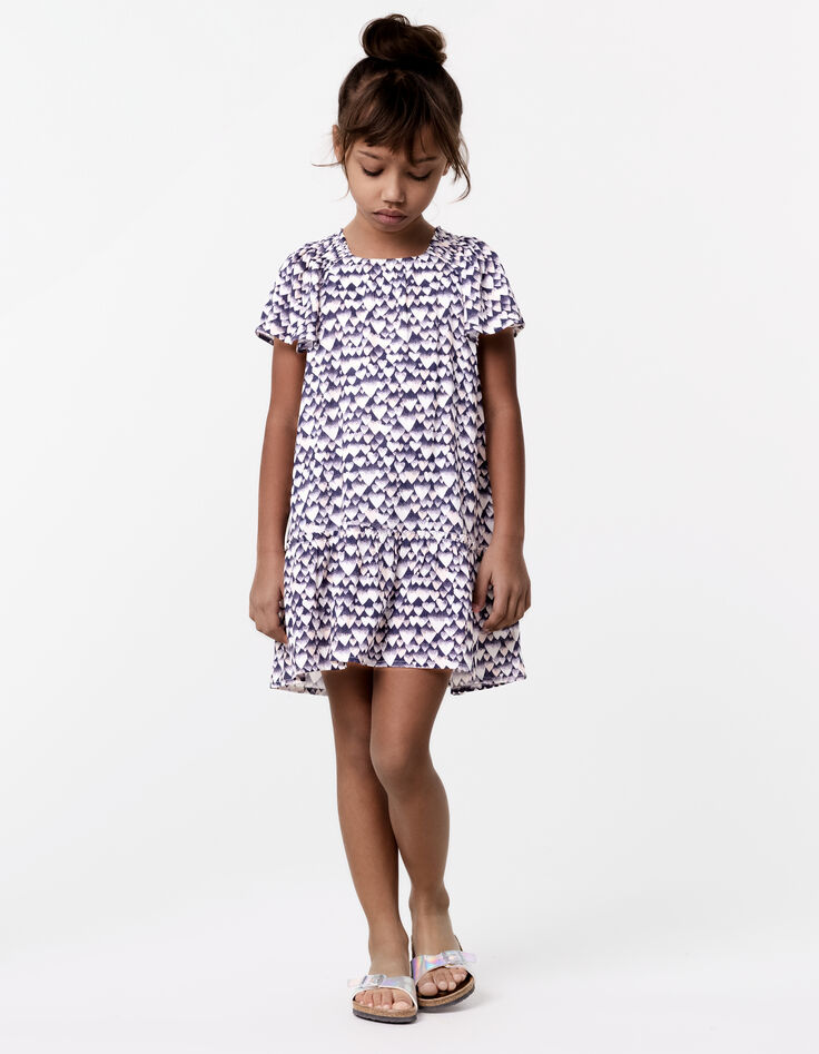 Robe marine LENZING™ ECOVERO™ cœurs fille-1