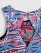 Witte jurk jacquard palmen-luipaarden meisjes-6
