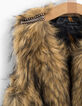 Girls’ beige faux fur gilet-5