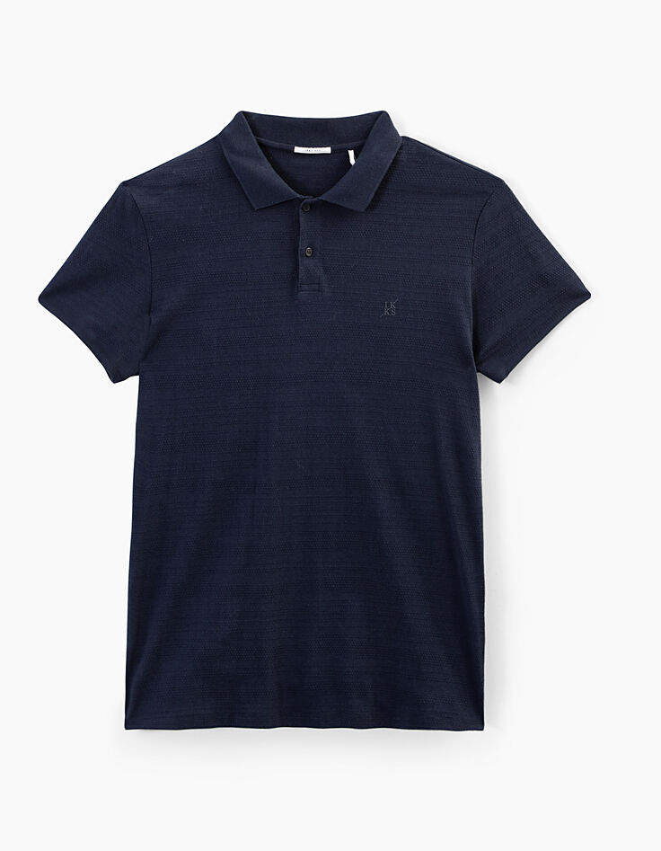 Polo marine détails vert anglais Homme-5