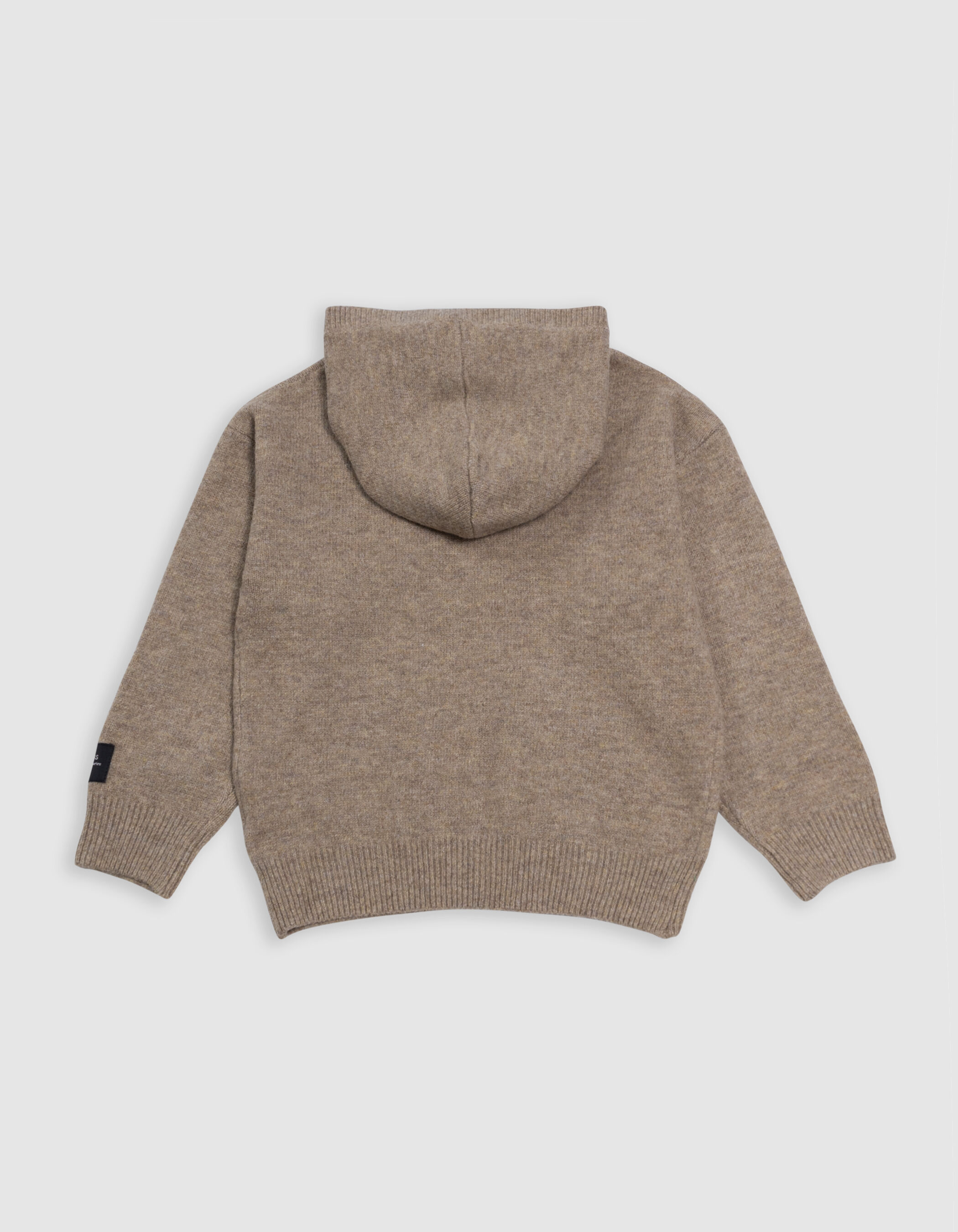 Boy s camel knit badge K embroidery bouclette sweater IKKS