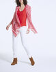 Top de crepé rojo pespunte joya cuello mujer-6