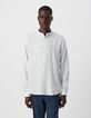 Camisa REGULAR blanca bordados rayas tormenta hombre-2