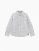 Boys’ off-white leopard print shirt -1