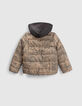 Boys’ mocha print/black reversible padded jacket-7