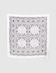 Girls&rsquo; off-white Paisley print satiny square scarf-4