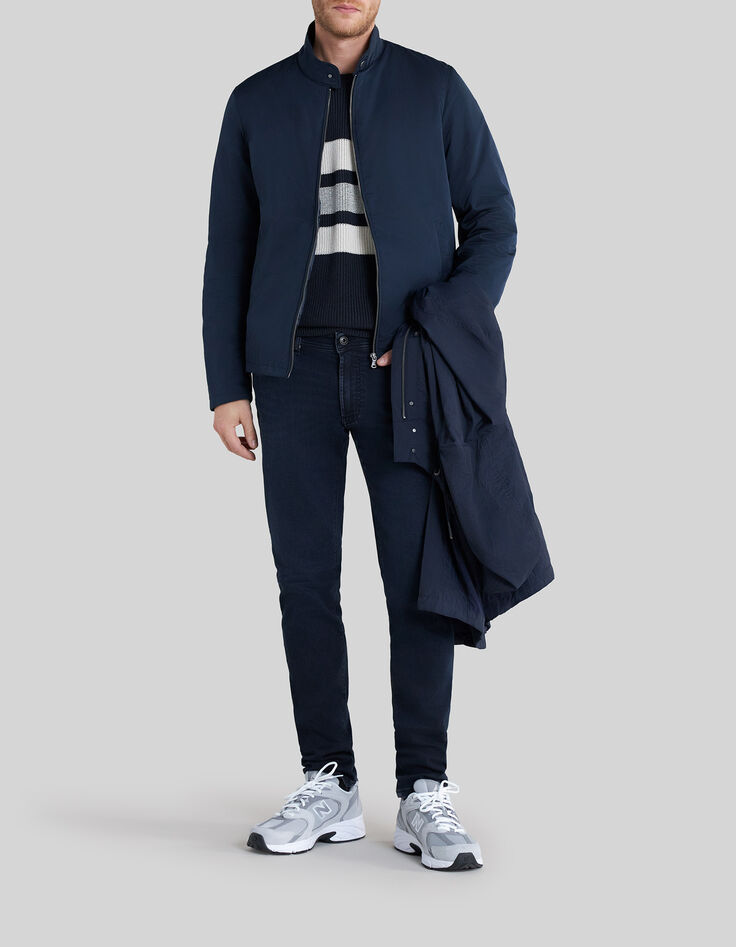 Men’s navy nylon parachute-style 2-in-1 parka-7
