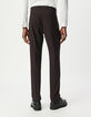 Men’s plum check TRAVEL SUIT suit trousers-3